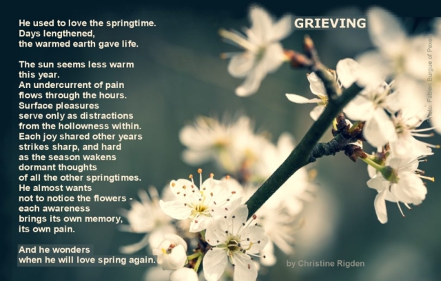 Grieving (by Christine Rigden, from Mis-steps & Dances)