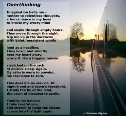 Overthinking (by Christine Rigden, from Metamorphosis)